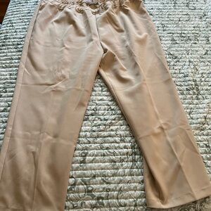 Tan Straight-Leg Trousers in Lightweight Fabric